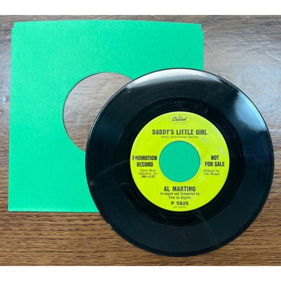 Al Martino Devotion / Daddy's Little GIrl 45 Pop Vocal Promo Capitol 5825 - Picture 4 of 4